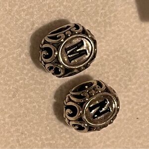 Chamilia Letter 'M' or 'N' Filigree Charm Bead